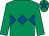 Emerald green, royal blue triple diamond, royal blue star on cap (Takaya Shimakawa)