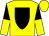 Yellow, black shield,, yellow & black halved sleeves, yellow cap (Robert J W Moran & David P Myerscough)
