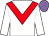 White, red chevron, mauve cap (P Beirne)