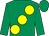 Emerald green, large yellow spots, emerald green cap (John Hutch)