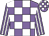 Mauve and white check, striped sleeves (Mrs David Blackburn)