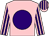Pink, purple disc, striped sleeves and cap (Ms Sara Hattersley)