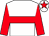 White, red hoop, red sleeves, white cap, red star (P M Racing Syndicate)