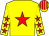 Yellow, red star, red stars on sleeves, striped cap (Young Old & Brave Syndicate)