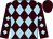 Brown & light blue diamonds, brown cap (P P O'Donnell)