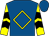 Royal blue, yellow diamond frame, black chevrons on yellow sleeves (Wayne Rice)