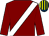 Maroon, white sash, dark blue & yellow striped cap (P M Barrett)