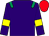 Purple, emerald green epaulets, purple sleeves, yellow armlets, red cap (World Wide Racing Partners)