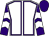 White, purple seams, purple and white chevrons on sleeves, purple cap (Mr N Park)