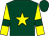 Dark green, yellow star, yellow sleeves, dark green armlets, dark green cap (Mrs Una Towell)