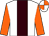 White, brown panel, orange sleeves, orange & white quartered cap (The Sean Greaney Partnership)