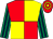 Red and yellow (quartered), emerald green and dark blue striped sleeves, red and yellow hooped cap (Mr Jack Pearce)