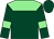 Dark green, light green yoke, light green armlet, dark green cap (P Brant/mrs J Magnier/m Tabor/d Smith)