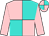 Pink and turquoise quarters, pink sleeves (Horseplayers Racing Club, Cornett, Christian And McCanna, Tim)