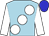 Light blue, white large spots, white sleeves, blue cap (Del Mar Summer Racing Club Llc, Hidden Brook Farm And Lerner Racing)