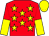 Red, yellow stars, halved sleeves, yellow cap (China Horse Club International Limited)