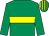Emerald green, yellow hoop, striped cap (Mrs Monica Aherne)