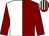Maroon & white halved, maroon sleeves, striped cap (Anthony Coyne)