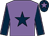Mauve, dark blue star, dark blue sleeves, mauve seams, dark blue cap, mauve star (Mrs Orla Barrett)