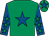 Emerald green, royal blue star, royal blue sleeves, emerald green stars, emerald green cap, royal blue star (Timothy Storey & Roofing Consultants G)