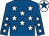 Royal blue, white stars, white cap, royal blue star (H H Sheikh Mohammed Bin Khalifa Al Tha)