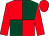 Red and dark green (quartered), red sleeves and cap (S J Howard & Partner)
