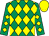 Emerald green and yellow diamonds, yellow cap (Ed McCormack Racing)