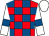 Red and royal blue check, white sleeves, royal blue armlets, white cap (Mr Dean Page)