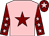 Pink, maroon star, maroon sleeves, pink stars, maroon cap, pink star (Sheikh A'leg Racing)