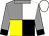 Grey, yellow, white & black quartered, grey collar, grey sleeves with black cuffs, white cap (Mr Ergun Kalabak & Dr Caroline Scott)