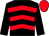 Black & red chevrons, black sleeves, red cap (Tiswhatitis Syndicate)