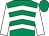 Emerald green & white chevrons, white sleeves, emerald green cap (Amberdale Syndicate)