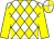White & yellow diamonds, yellow sleeves, quartered cap (Herb M Stanley)