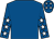 Royal blue, white stars on sleeves, white stars on cap (Lindsay Laroche)