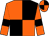 Orange and black (quartered), orange sleeves, black armlets (Mrs A Shone)