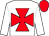 White, red maltese cross and cap (Mr R S Solomon & Partner)