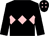 Black, pink triple diamond and diamonds on cap (Mrs Elizabeth Heal)