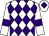 White and purple diamonds, white sleeves, purple armlets and diamond on cap (Bestwork Racing)