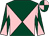 Pink & dark green diabolo, quartered cap (R Ernst)