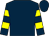 Dark blue, yellow hooped sleeves (Richard Hughes Racing Club)