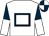 White, dark blue hollow box, halved sleeves, quartered cap (Mrs Christina Phelan)