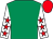 Emerald green, white sleeves, red stars and cap (Miss D McConnell)