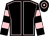Black, pink seams, hooped sleeves and cap (Dubelem (racing) Limited)