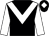 Black, white chevron, sleeves and diamond on cap (Mr A Nevin)