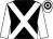 Black, white cross belts and sleeves, white and black hooped cap (Mrs Di Wright)