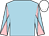Light blue, light blue and pink diabolo on sleeves, white cap (Miss Yvonne Jacques)