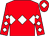 Red, white triple diamond, diamonds on sleeves, red cap, white diamond (Phil Slater And Partner)