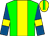 Green, yellow stripe, yellow armlets on royal blue sleeves, green stripe on yellow cap (Tung Kit Syndicate)