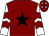 Maroon, black star, white and maroon chevrons on sleeves, maroon cap, white stars (Mr Shane Francis)