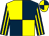 Dark blue & yellow quartered, striped sleeves, quartered cap (Paul & Clare Rooney Partnership)